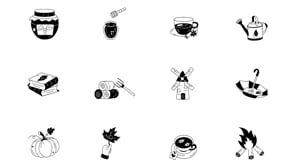 Fall Doodle Designs, a Solid Icon by Prosymbols (Thumbnail 11 of 11)