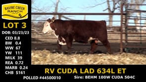 Lot #3 - RV CUDA LAD 634L ET
