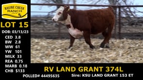 Lot #15 - RV LAND GRANT 374L