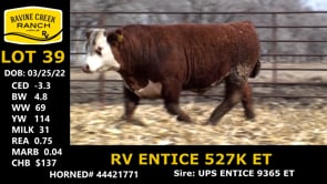 Lot #39 - RV ENTICE 527K ET