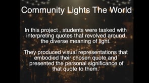 Community Lights the World - 5th Grade Video 2024