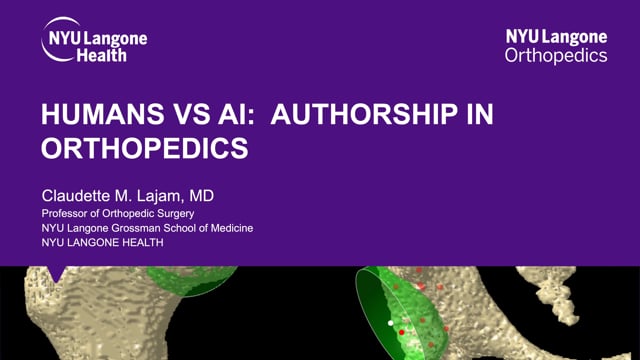 Humans vs. AI: Authorship in Orthopedic Surgery