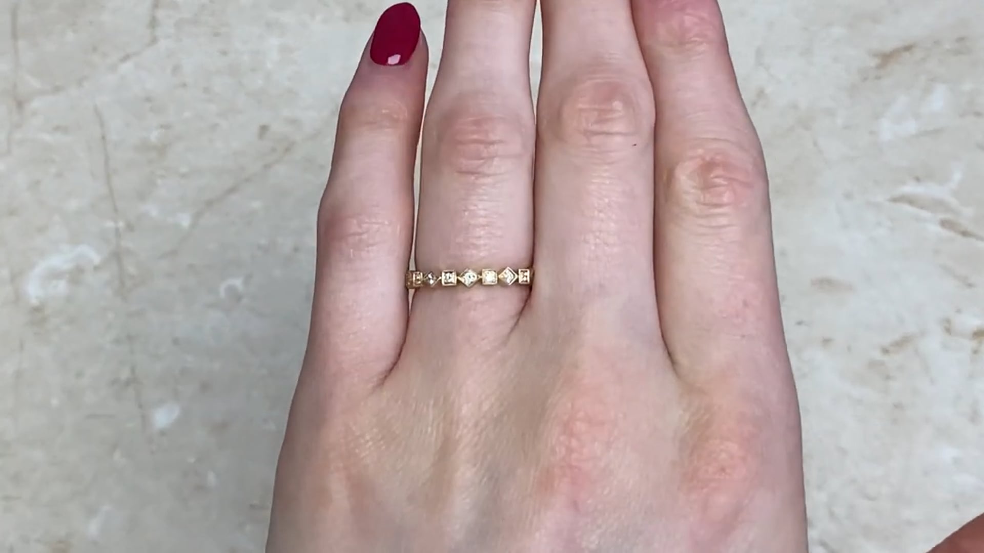 Bracelet Femme En Or Jaune 18k Avec Diamants Ronds - Longueur 6.5 - Occasion