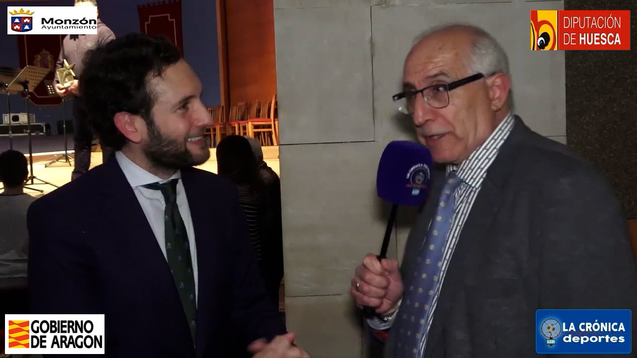 ISAAC CLAVER  ALCALDE DE MONZÓN Y PRESIDENTE DE LA  DIPUTACIÓN PROVINCIAL DE HUESCA  XXXIV PREMIOS  DEL DEPORTE DE  MONZÓN  2024