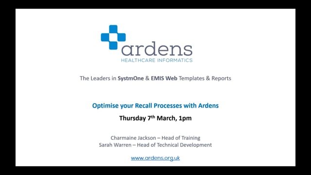 Optimise your Recall Processes with Ardens