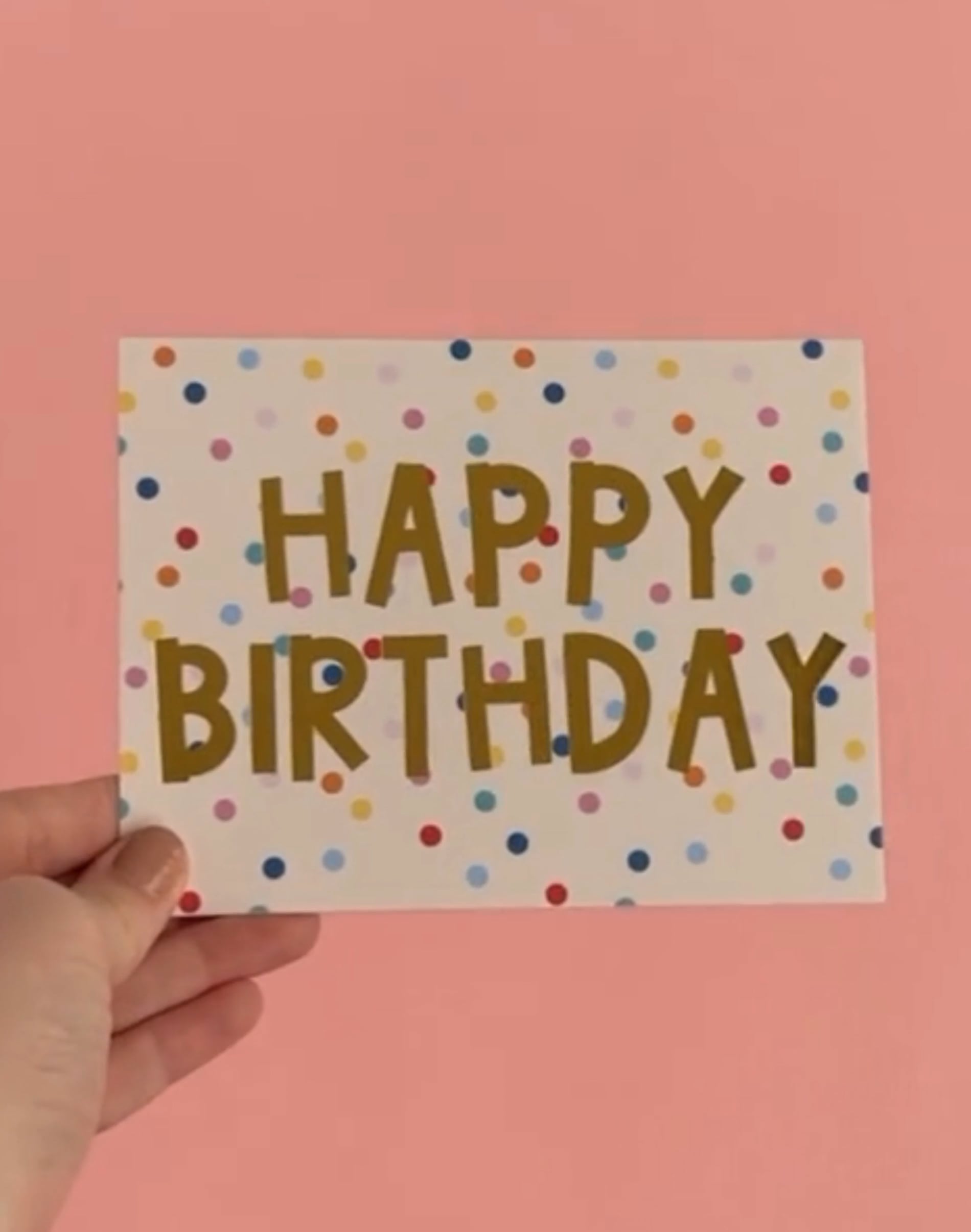 Happy Birthday Confetti Greeting Card image