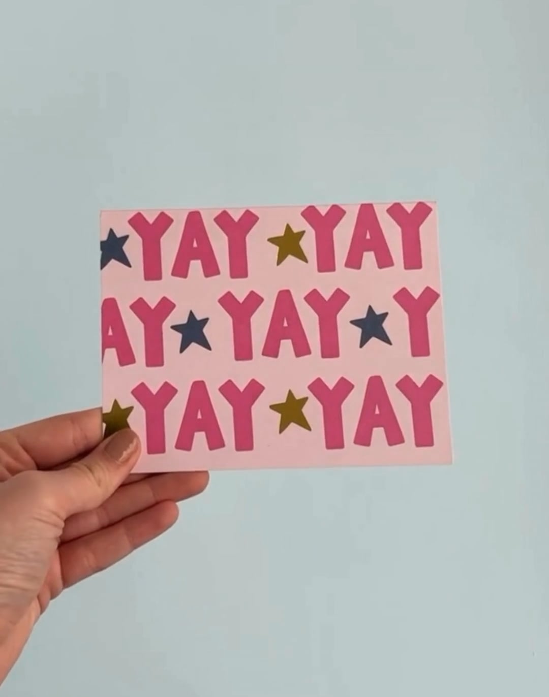 Yay Stars Greeting Card image