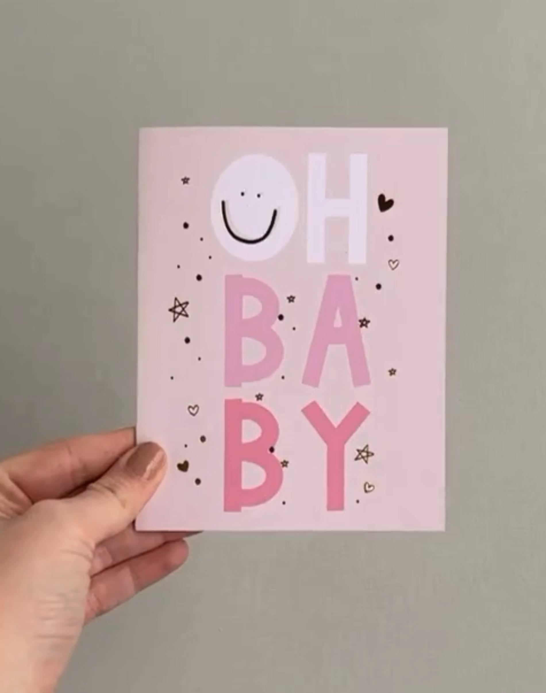 Oh Baby Pink Greeting Card image