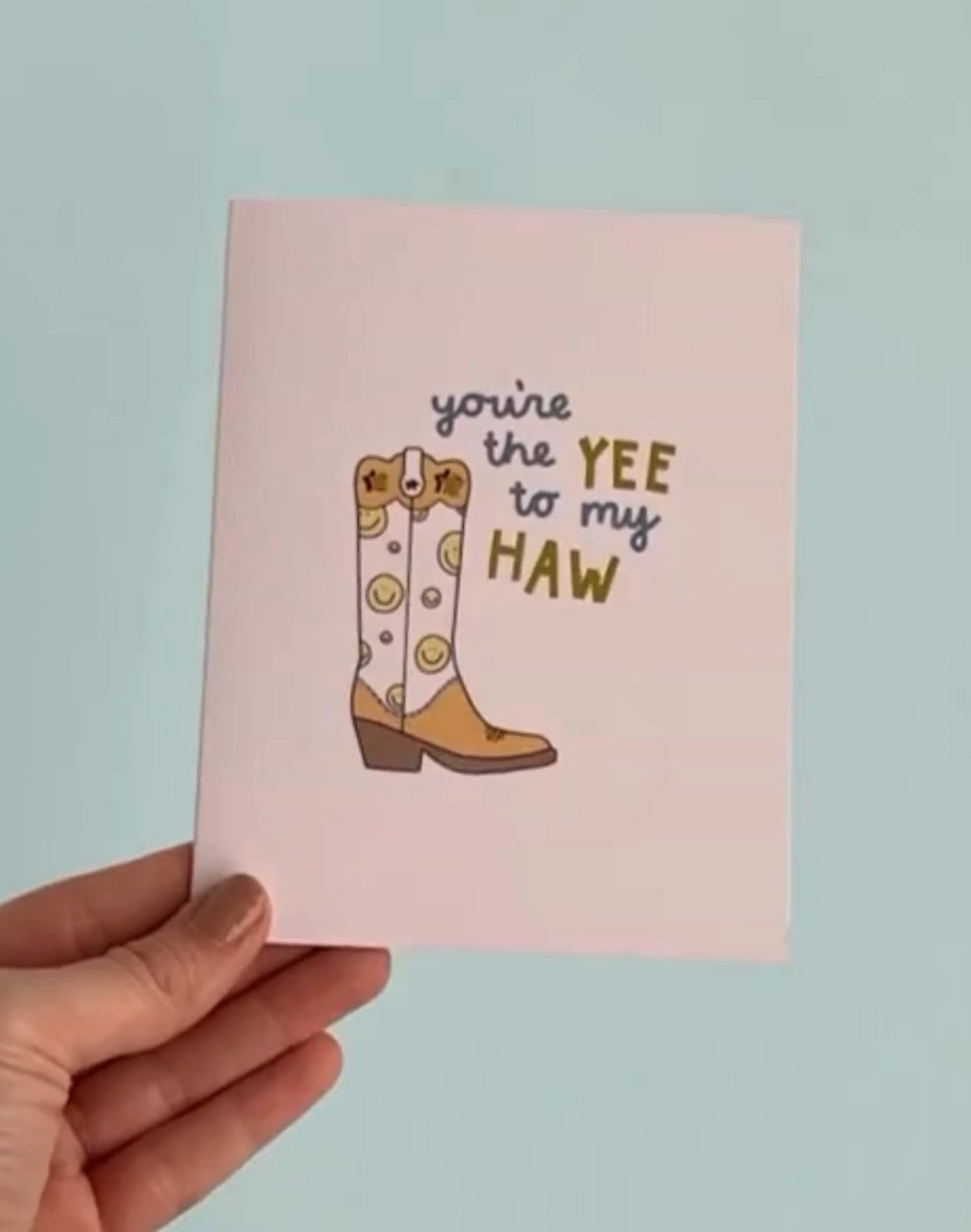 Yee To My Haw Western Greeting Card image