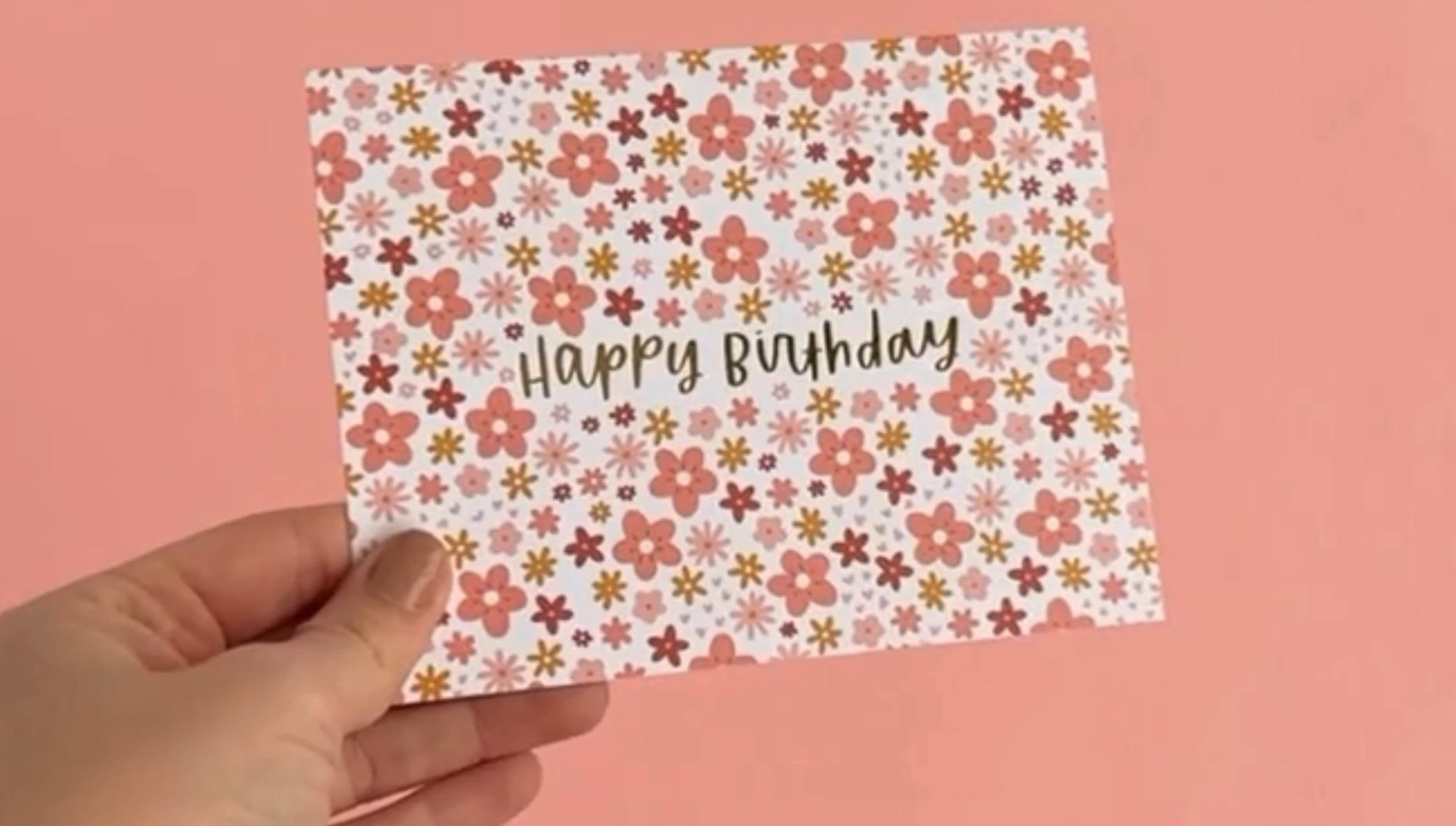 Happy Birthday Flowers Greeting Card video