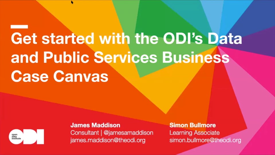 ODI Public sector business case canvas Webinar March