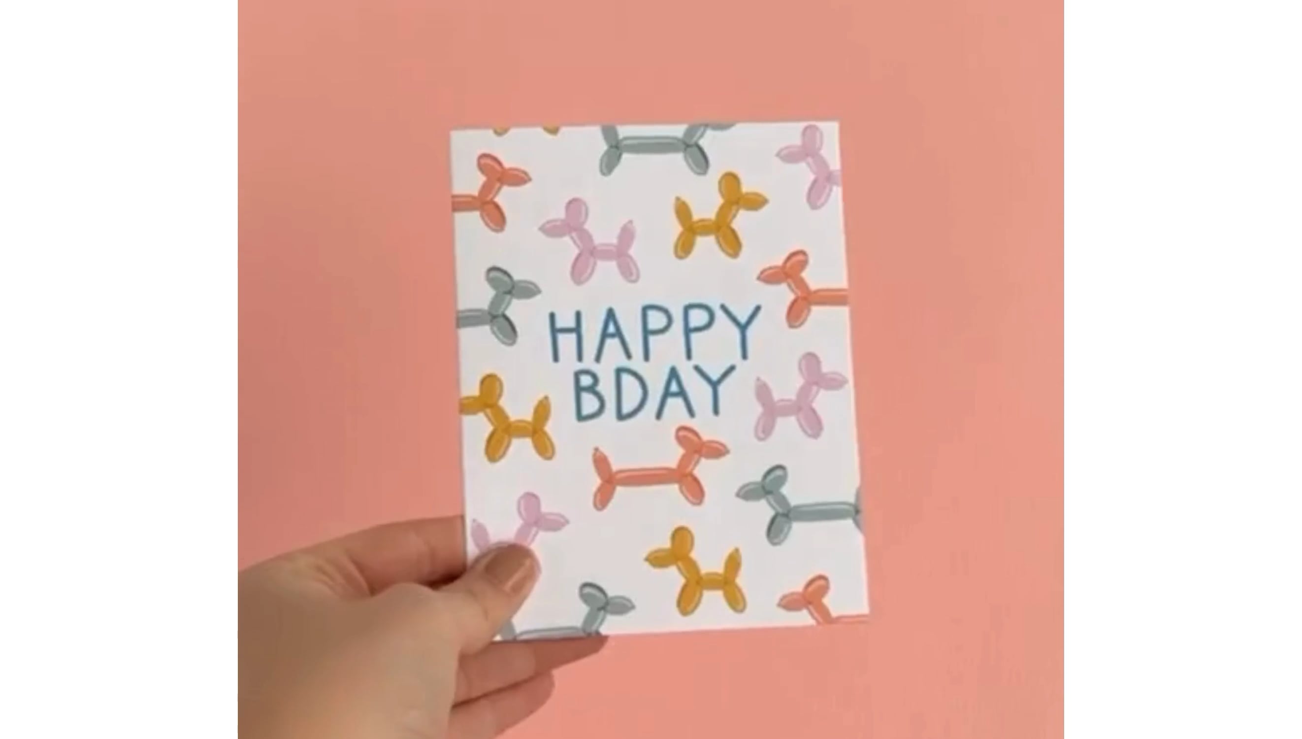 Balloon Animal Birthday Greeting Card video