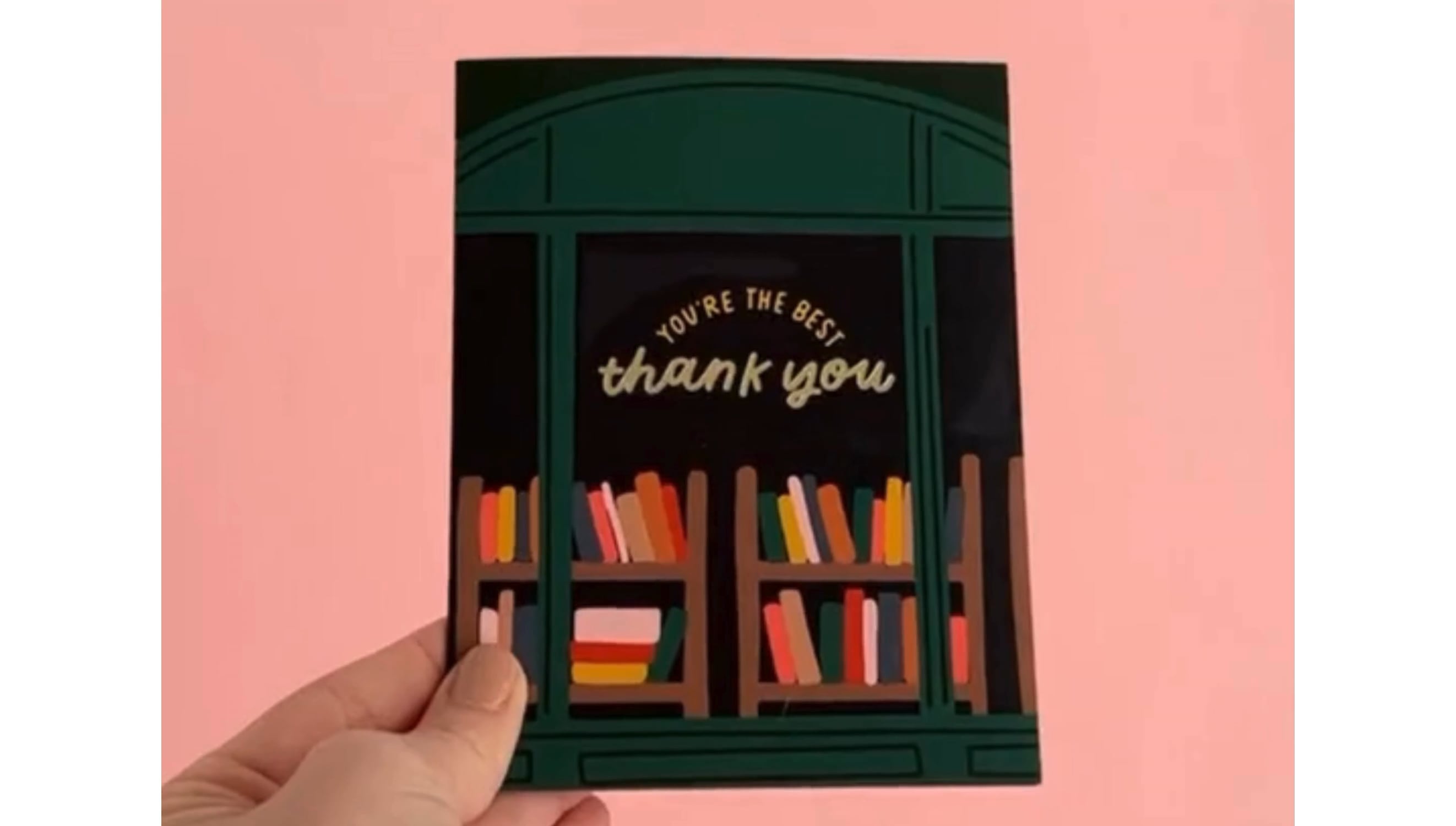 Bookstore Thank You Greeting Card video