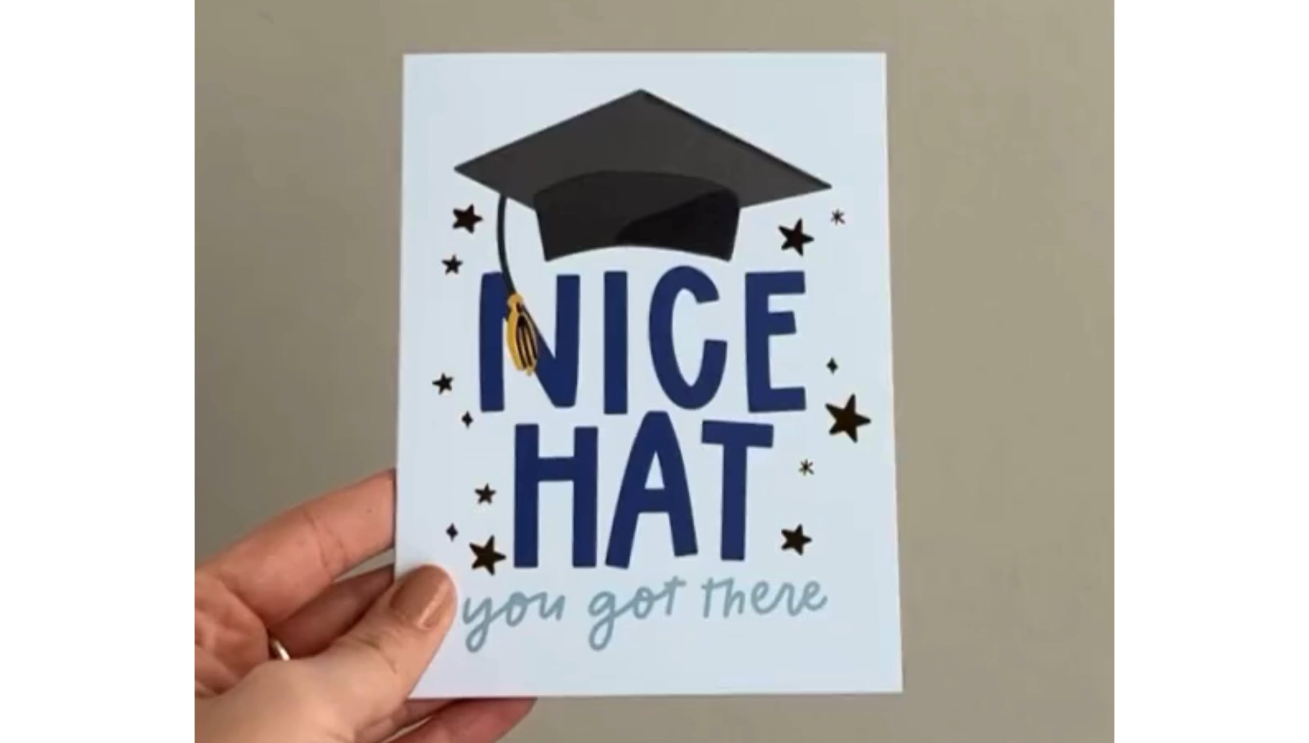 Nice Hat Graduation Greeting Card video