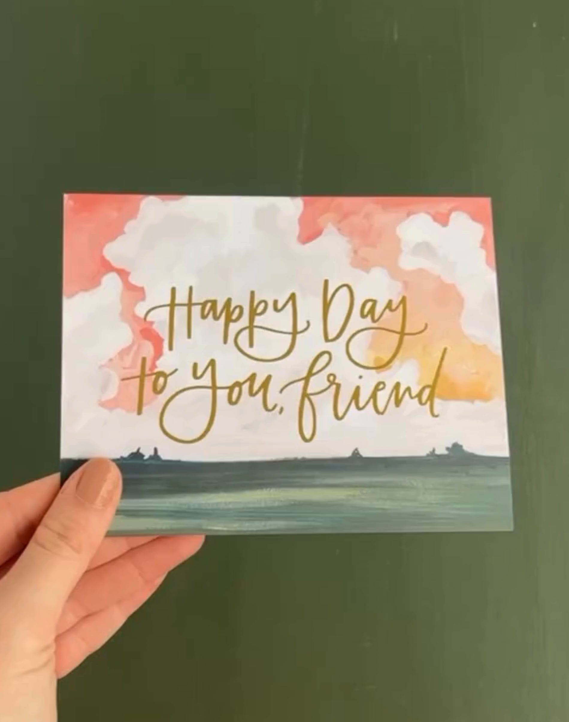 Happy Day Landscape Greeting Card image