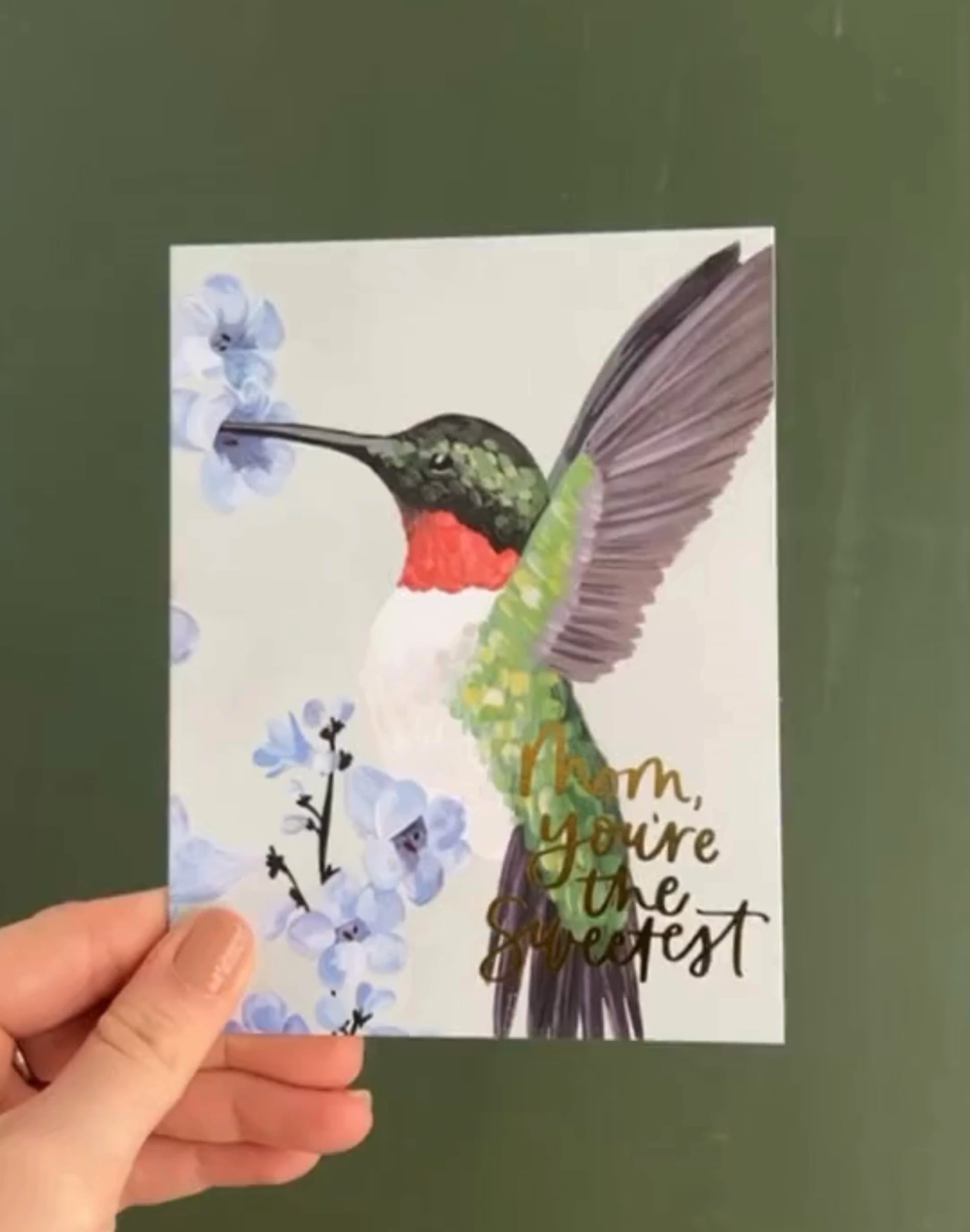 Mother's Day Hummingbird Greeting Card image
