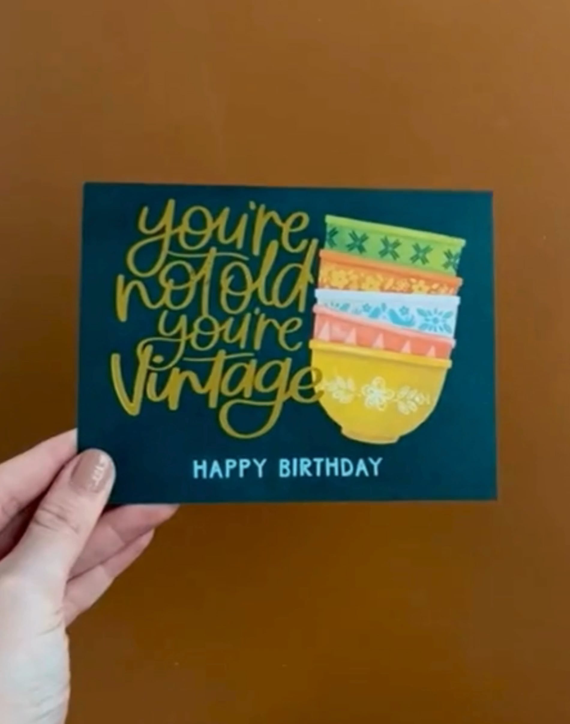 You're Not Old You're Vintage Birthday Greeting Card image