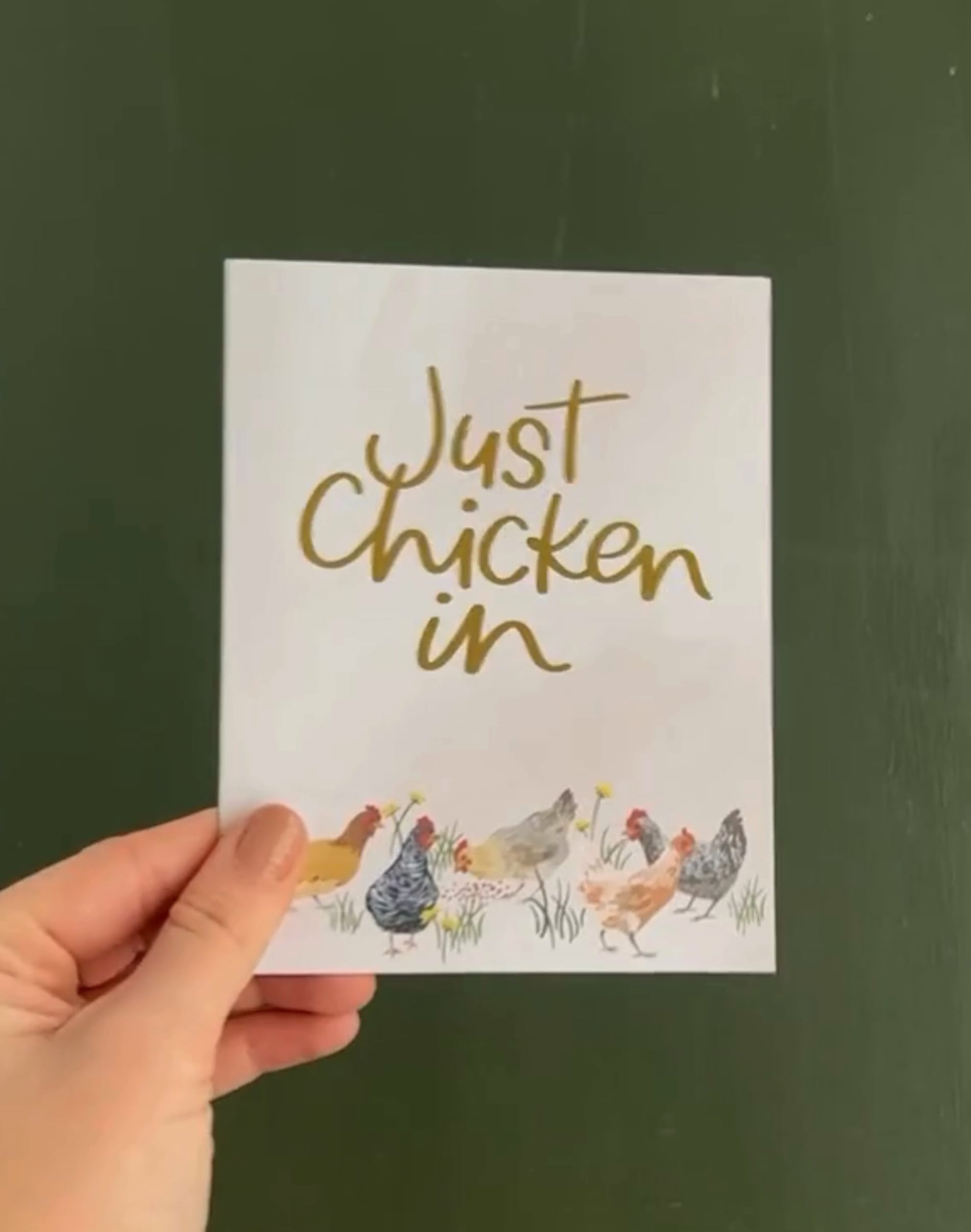Just Chicken In Greeting Card image