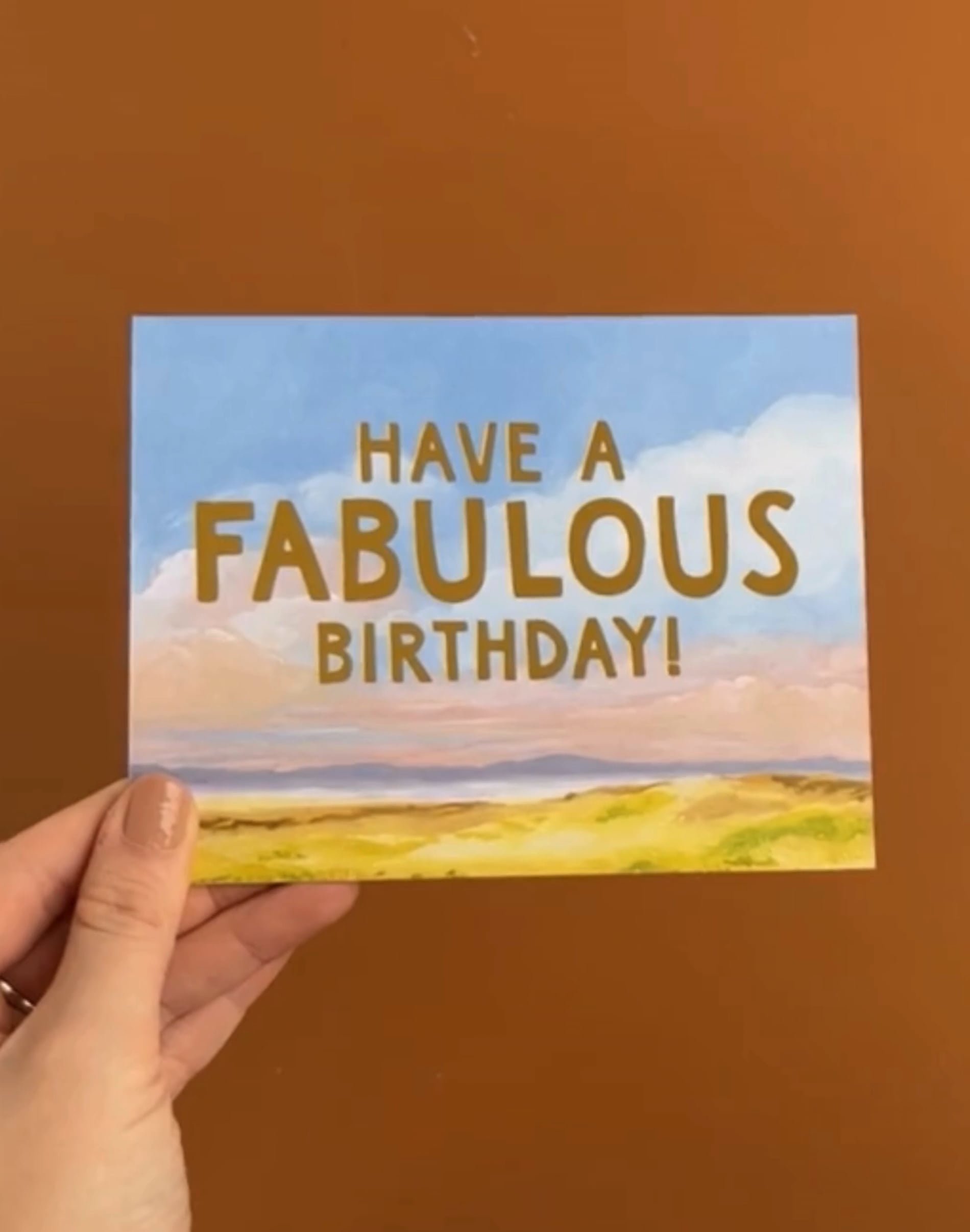 Fabulous Birthday Landscape Greeting Card image