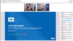 Slate Spotlight on Gift Officer Portfolio Management