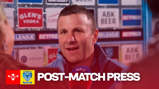 POST-MATCH PRESS: Willie Peters talks Warrington defeat