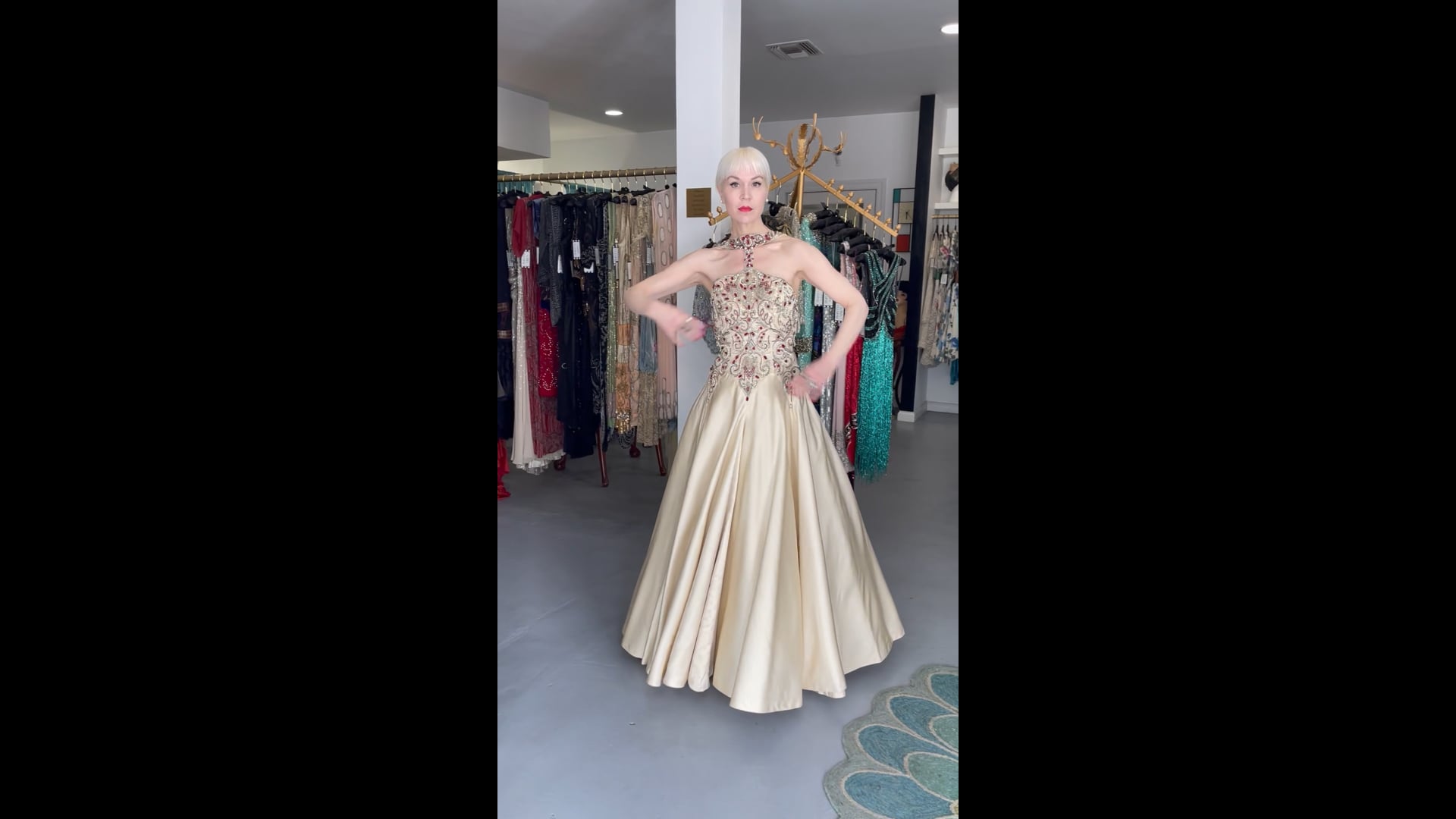 Iconic 1996 Madonna 'Evita' Film-Worn Beaded Ivory Silk