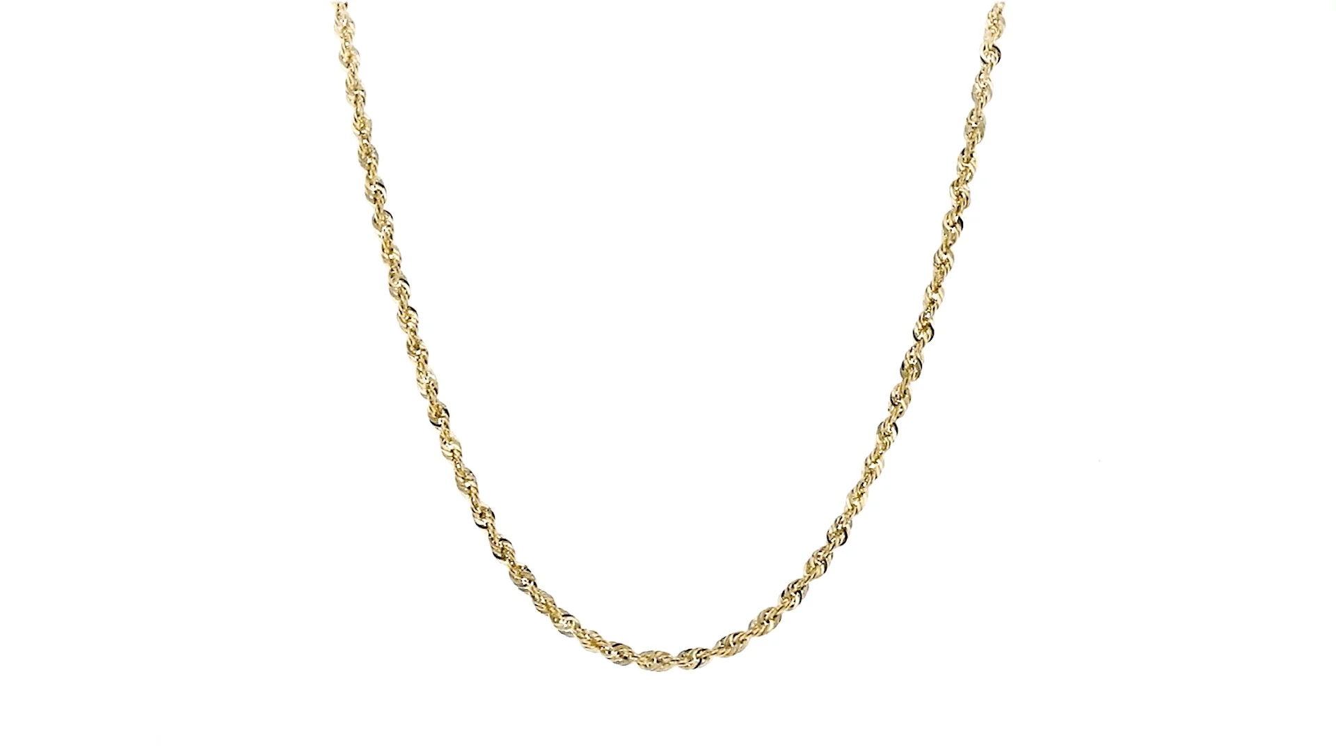 Ross-Simons 2mm 14kt Yellow Gold Rope Chain Necklace ShopSimon