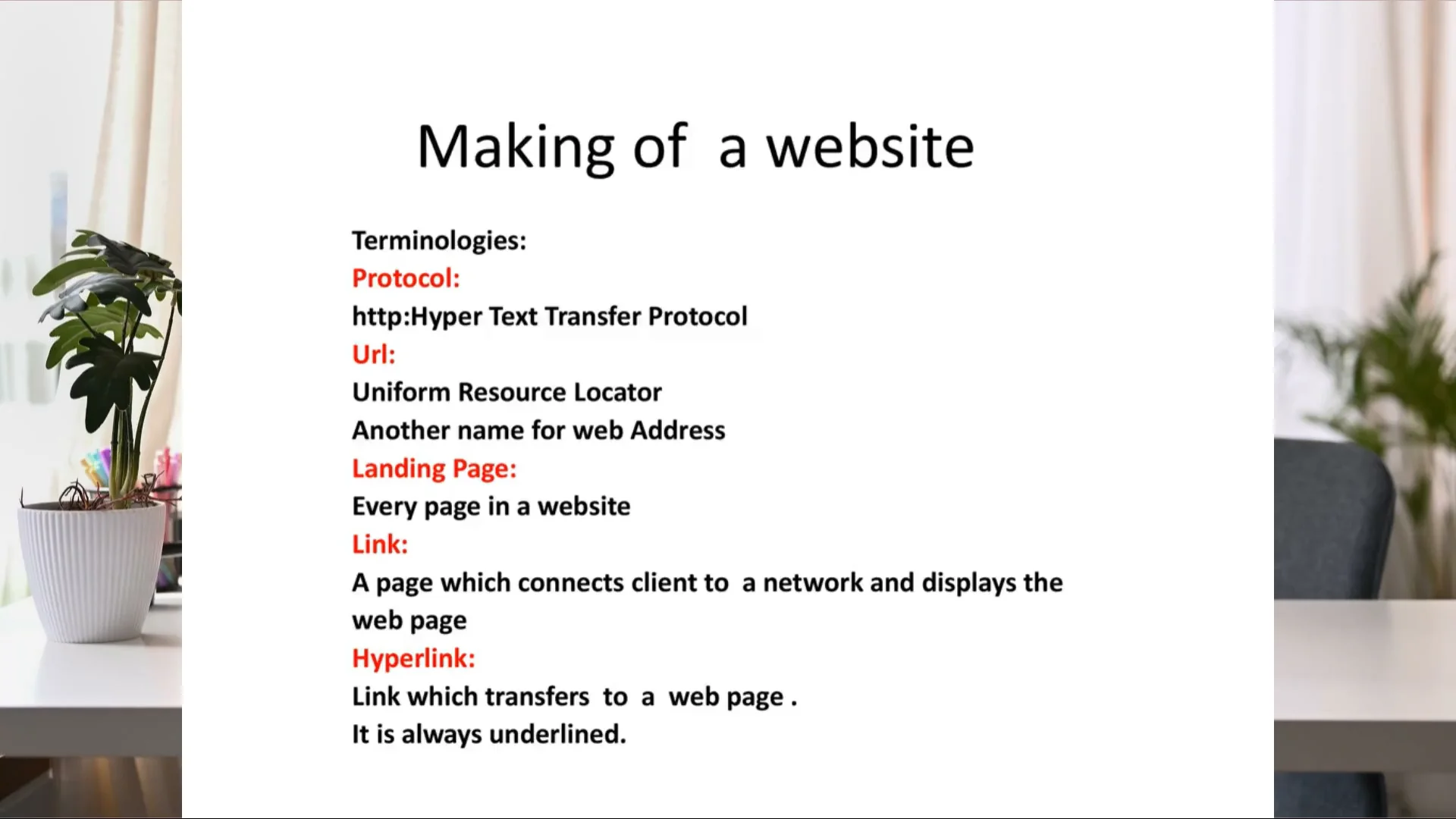Website creation on Vimeo