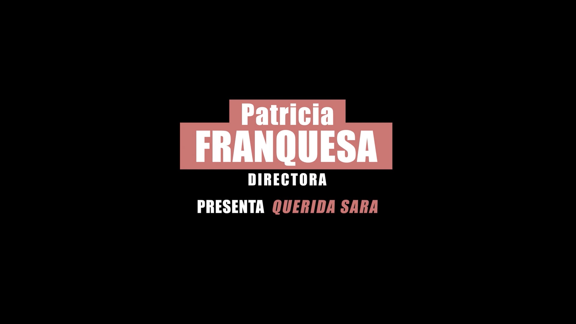 Patricia Franquesa presenta «Querida Sara»
