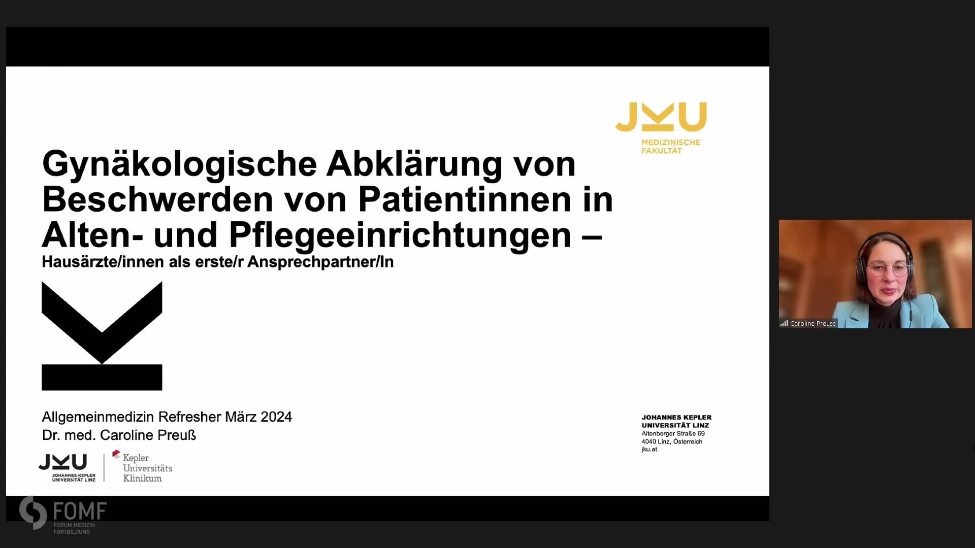 Gynäkologische Abklärung von Beschwerden von Patientinnen in Alten- und Pflegeeinrichtungen – Hausärzte/innen als erste/r Ansprechpartner/In 