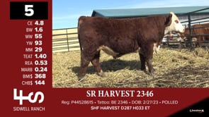 Lot #5 - SR HARVEST 2346