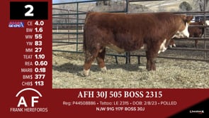 Lot #2 - AFH 30J 505 BOSS 2315