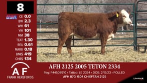Lot #8 - AFH 2125 2005 TETON 2334