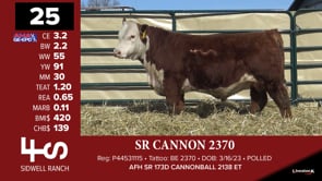 Lot #25 - SR CANNON 2370