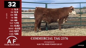 Lot #32 - COMMERCIAL TAG 2376