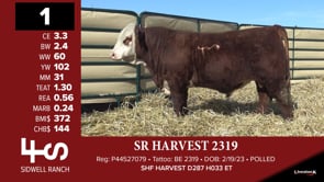 Lot #1 - SR HARVEST 2319