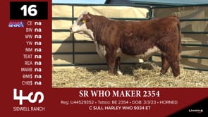 Lot #16 - SR WHO MAKER 2354