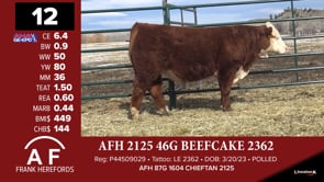 Lot #12 - AFH 2125 46G BEEFCAKE 2362