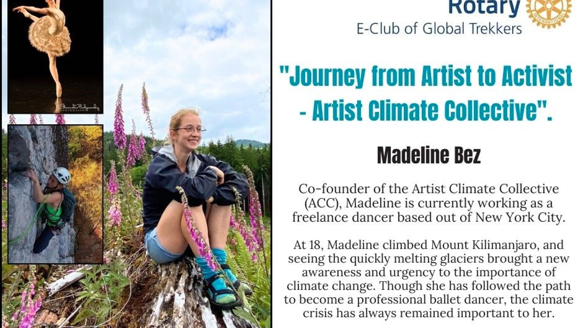 March 4th 2024 - Madeline Bez Journey from Artist to Activist