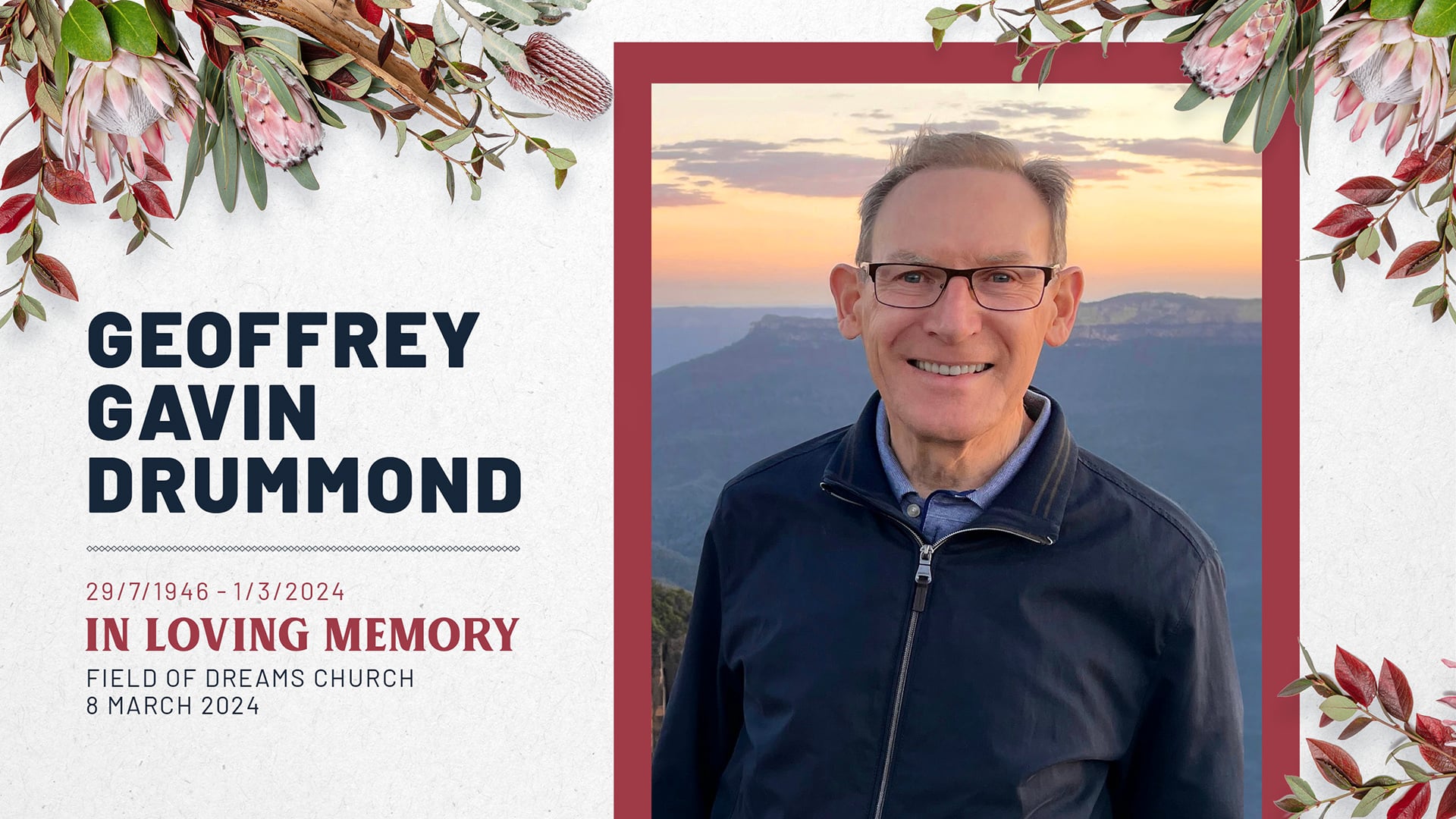 Geoff Drummond Memorial Service - 8 March 2024