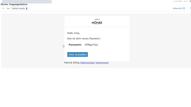 Passwort ändern + App installieren