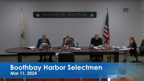 Boothbay Harbor Selectmen Mar 11