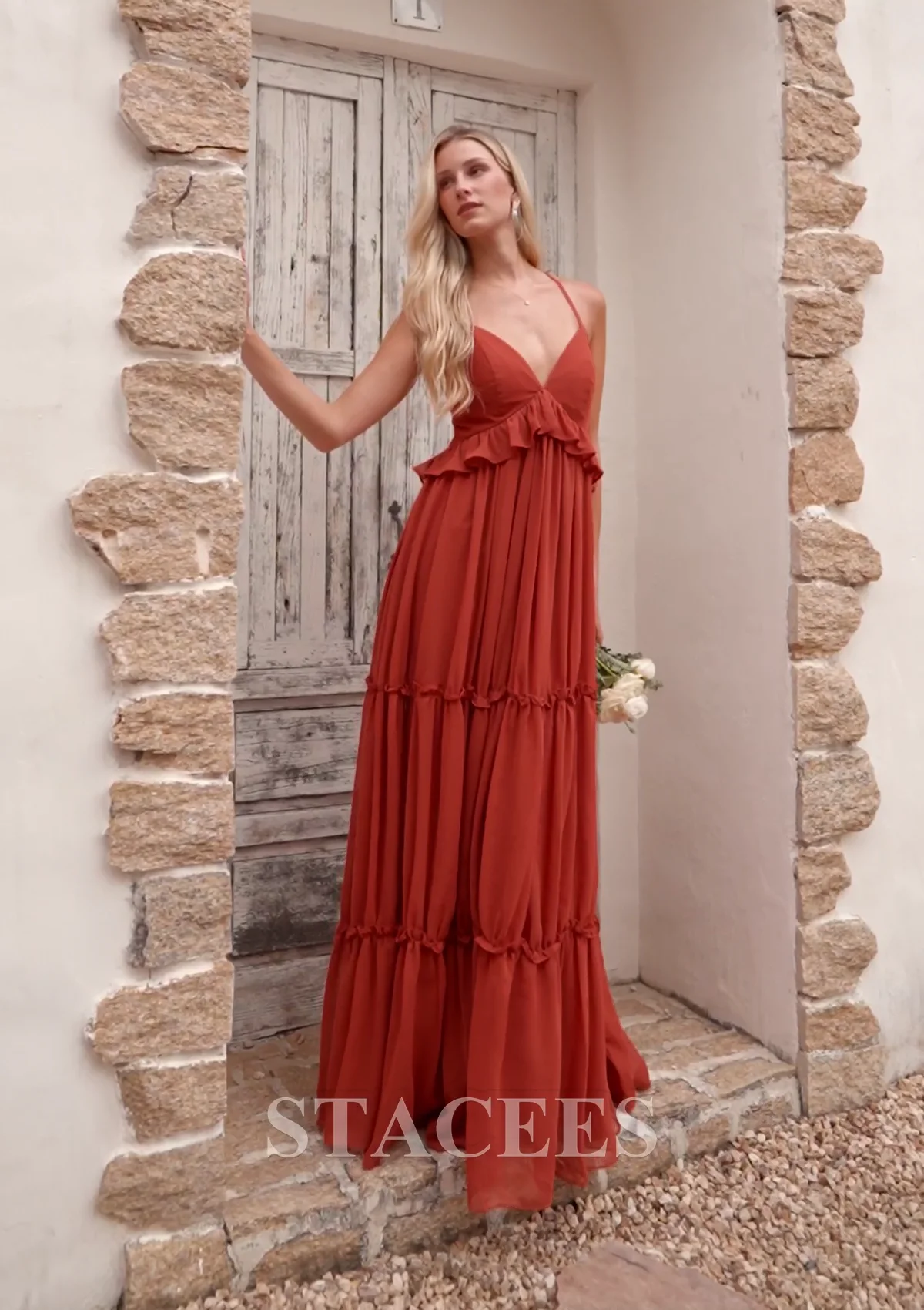 Isa Metallic Wrap Maxi Dress | Treehouse On Main
