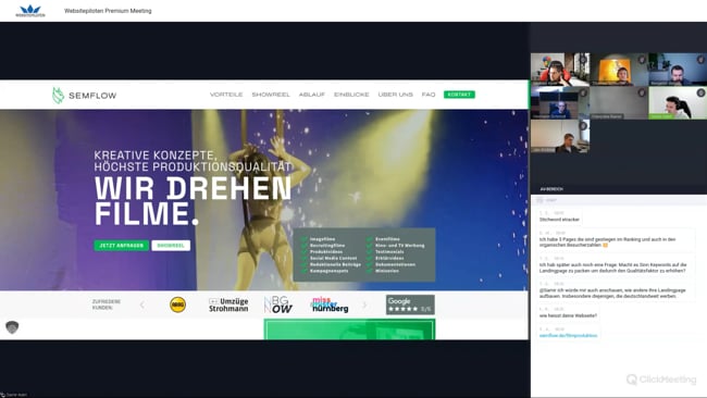 Consent-Banner, Landingpage Analyse von Semflow & Kontaktformular-Gestaltung mit Michael Klein vom 11.03.24