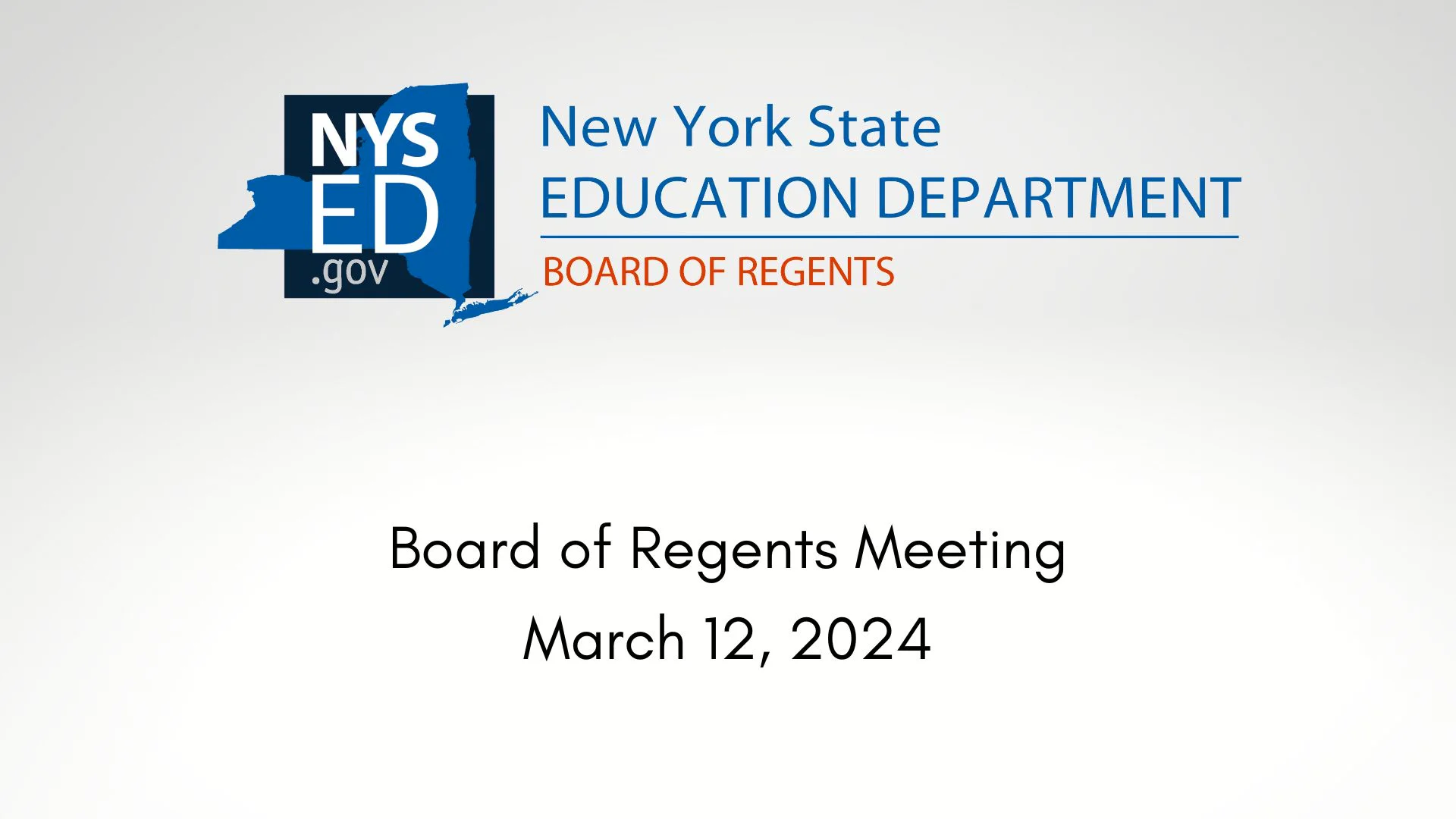 Board of Regents Meeting - March 12, 2024