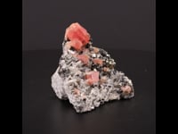 70338 - Rhodochrosite, Pyrite, Quartz