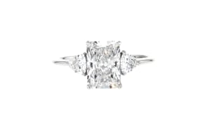 2.50 ct. t.w. Radiant and Trillion-Cut Lab-Grown Diamond Ring in 14kt White Gold