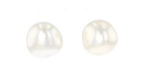 13-14mm Cultured Baroque Pearl Stud Earrings in 14kt Yellow Gold