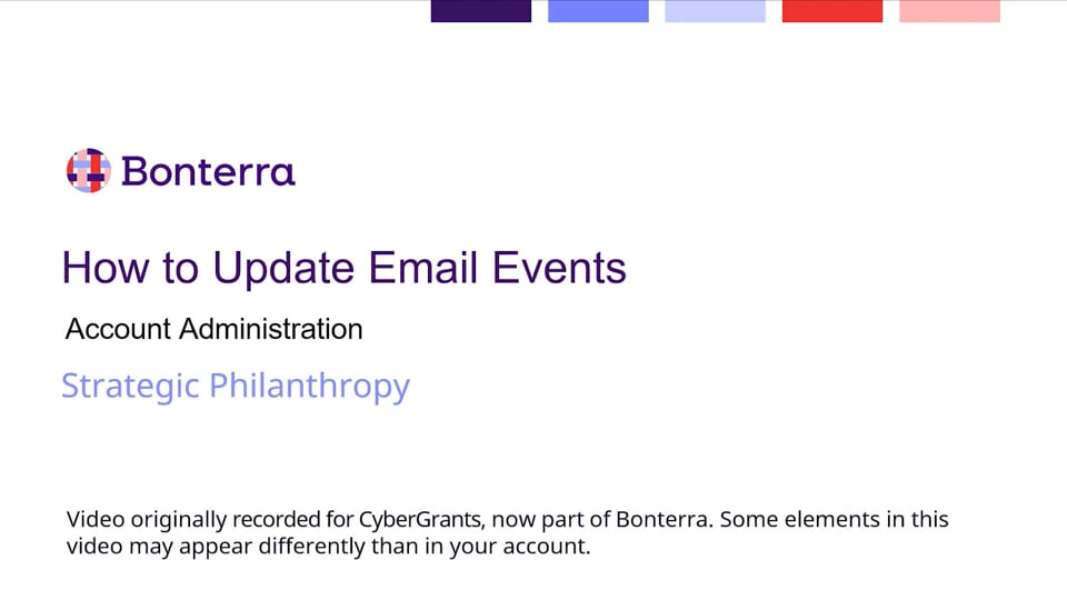 Update an Email Event