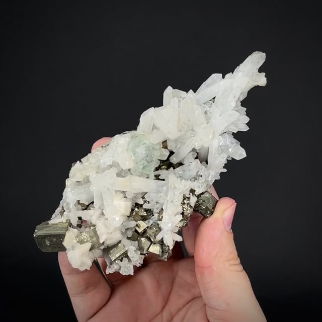 Fluorite with Quartz, Pyrite and Dolomite